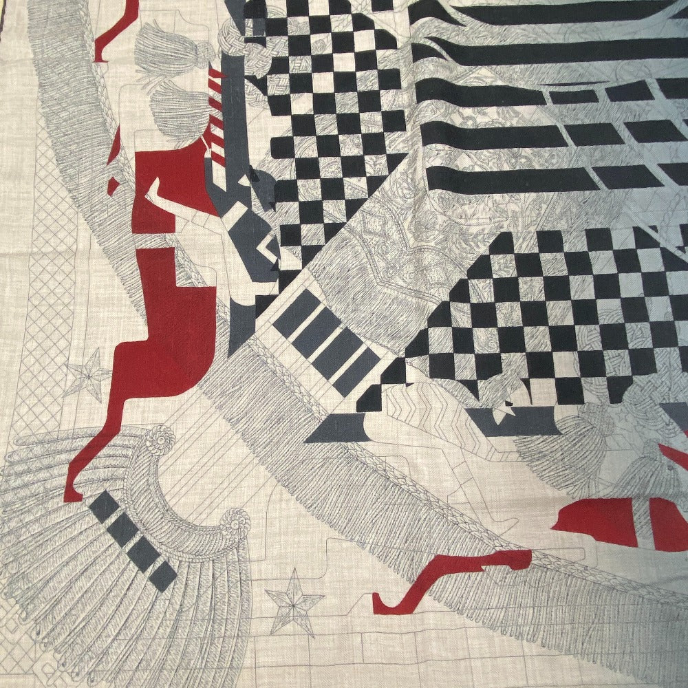 Hermes Scarf Cashmere, Silk Multicolor Caregean Steeple Post