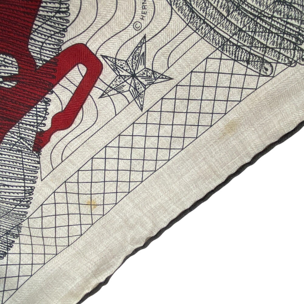 Hermes Scarf Cashmere, Silk Multicolor Caregean Steeple Post