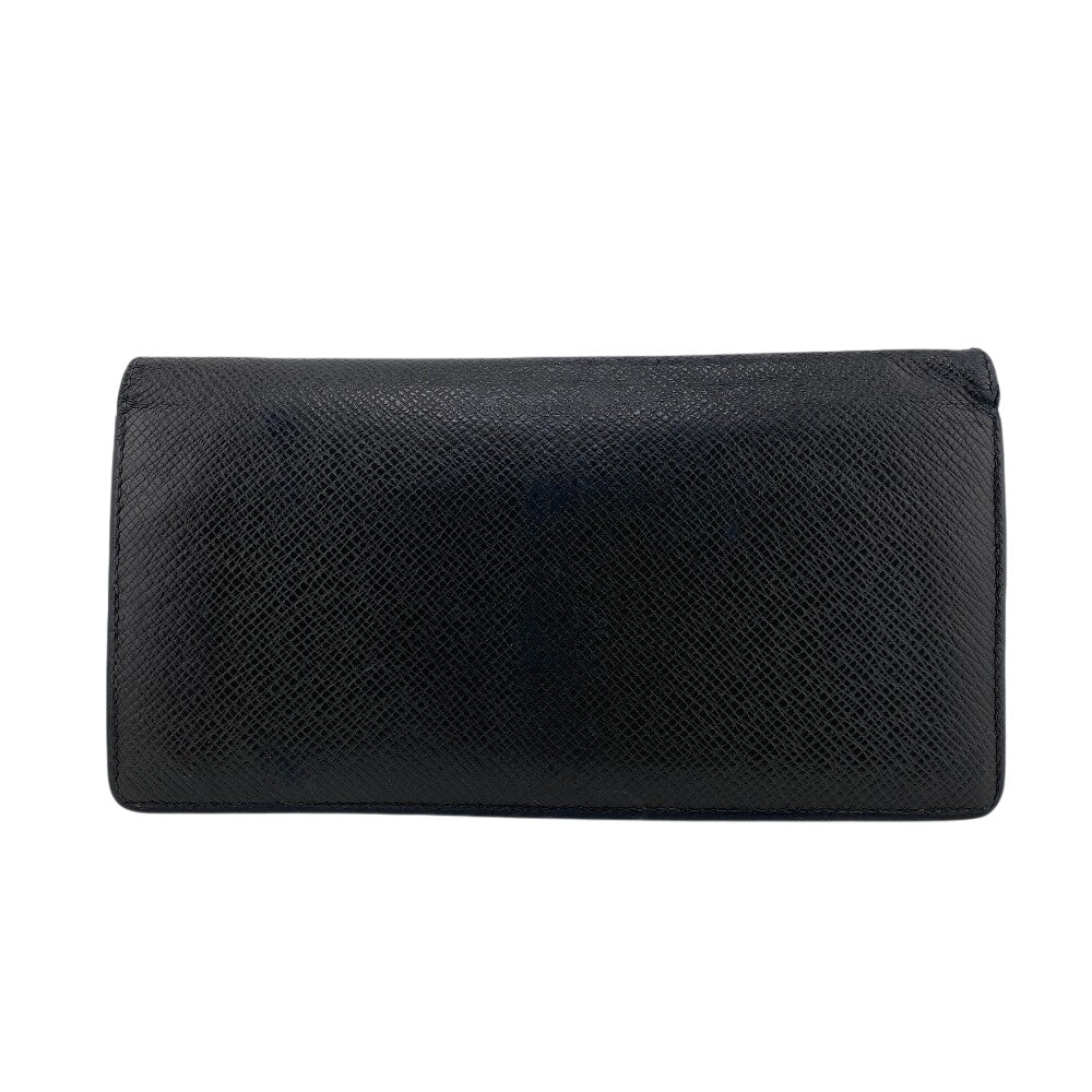 Louis Vuitton Long Wallet Purse Leather Black Taiga Ardwards Portefeuille Braza Mens