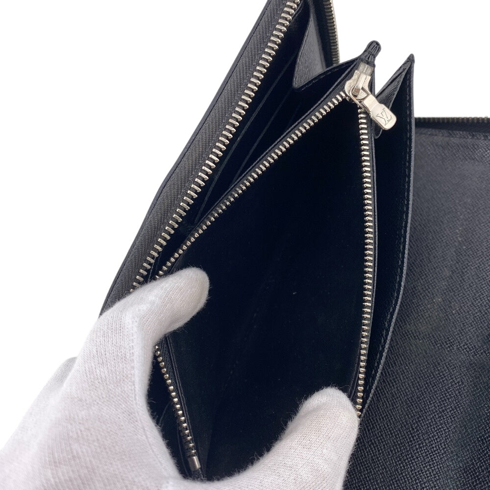 Louis Vuitton Long Wallet Purse M60632 Epi, Leather Black Epi Zippy Organizer Mens