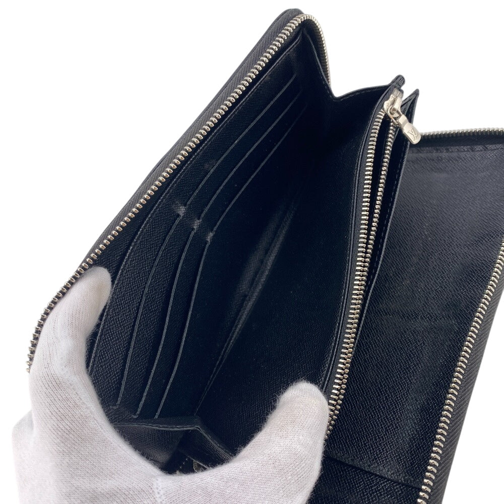 Louis Vuitton Long Wallet Purse M60632 Epi, Leather Black Epi Zippy Organizer Mens