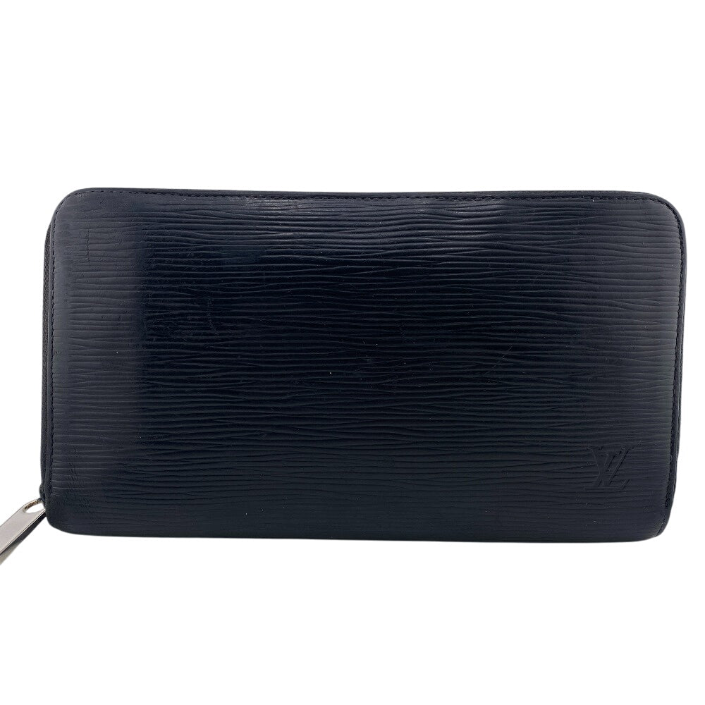 Louis Vuitton Long Wallet Purse M60632 Epi, Leather Black Epi Zippy Organizer Mens
