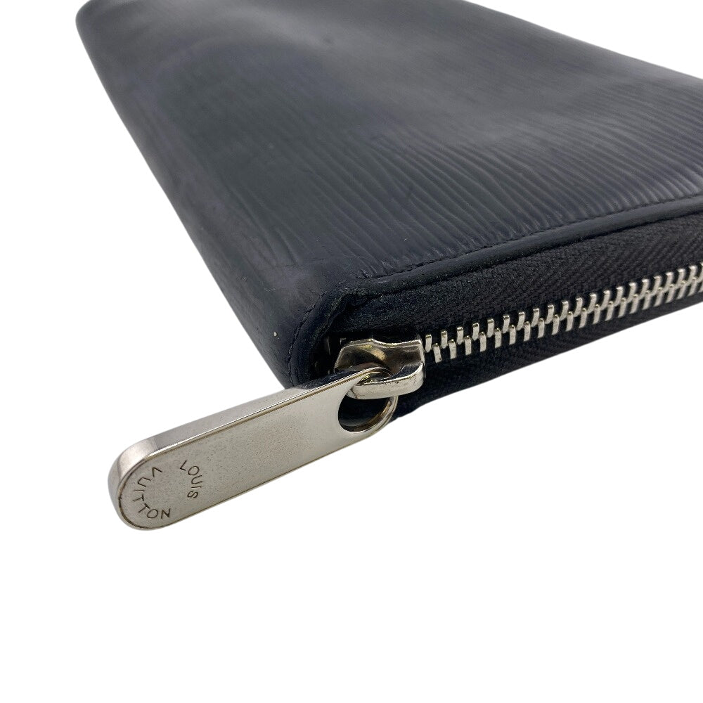 Louis Vuitton Long Wallet Purse M60632 Epi, Leather Black Epi Zippy Organizer Mens