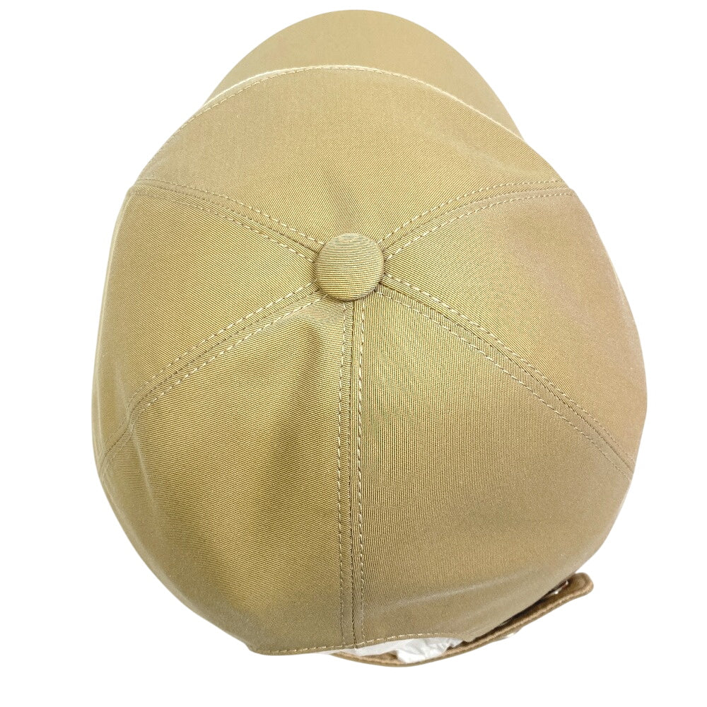 Hermes Cap Cotton Beige Hat Neo Jump Stitch