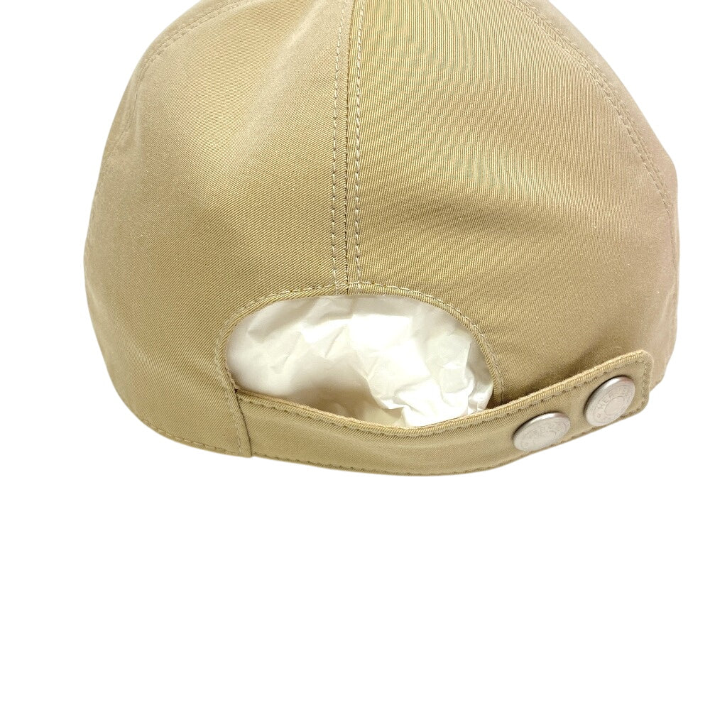 Hermes Cap Cotton Beige Hat Neo Jump Stitch