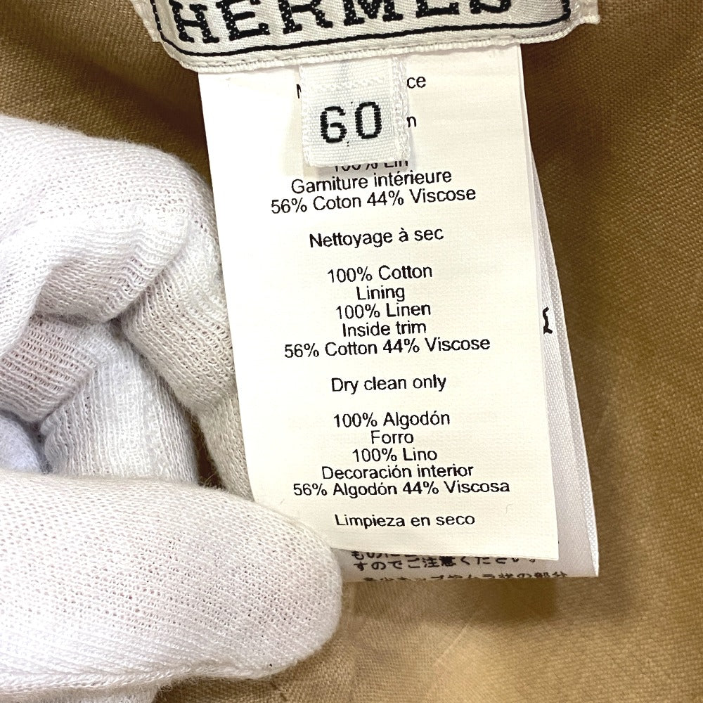 Hermes Cap Cotton Beige Hat Neo Jump Stitch