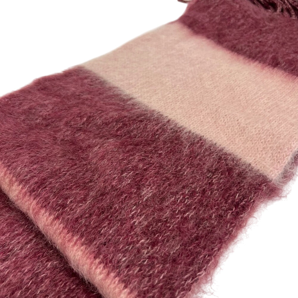Miumiu Scarf 5Fs094 Mohair, Wool Pink Fringe