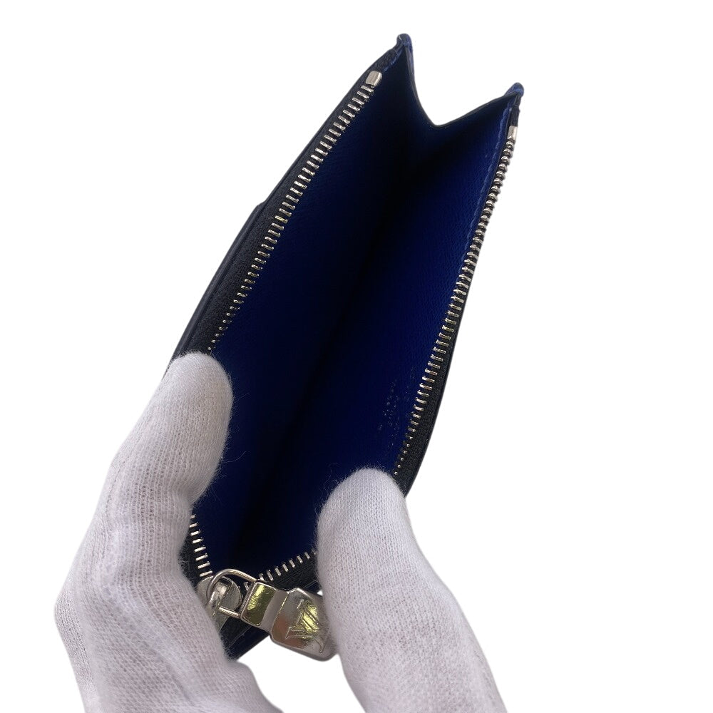 Louis Vuitton Coin Case M30270 Monogram Canvas, Taiga Leather Cobalt Blue Taigalama Coin Card