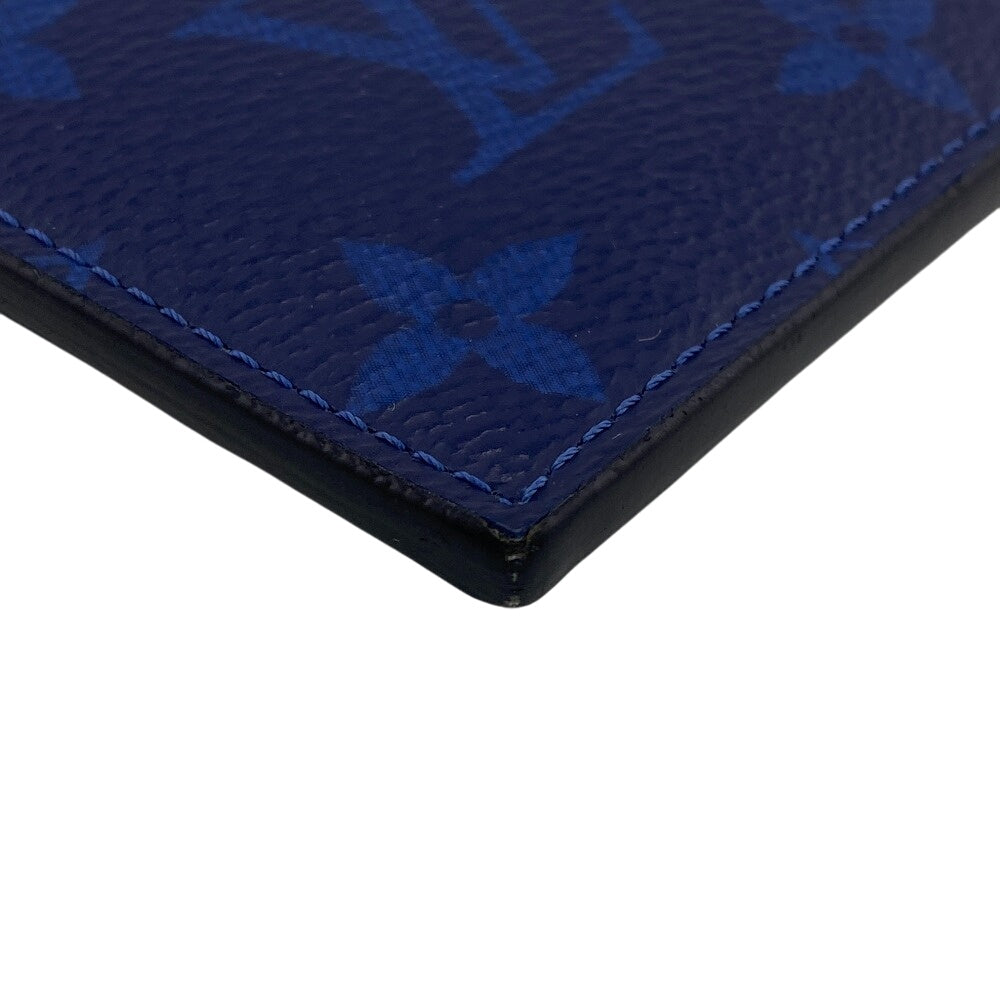 Louis Vuitton Coin Case M30270 Monogram Canvas, Taiga Leather Cobalt Blue Taigalama Coin Card