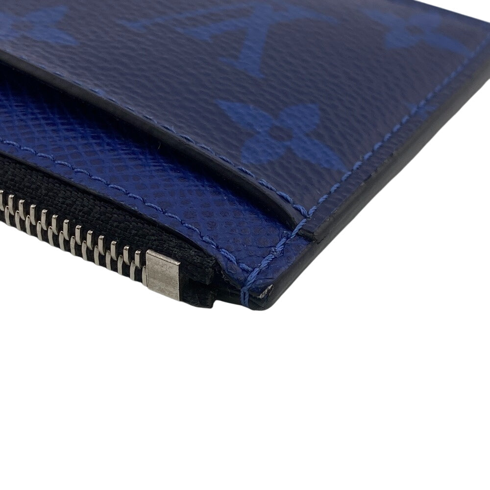 Louis Vuitton Coin Case M30270 Monogram Canvas, Taiga Leather Cobalt Blue Taigalama Coin Card