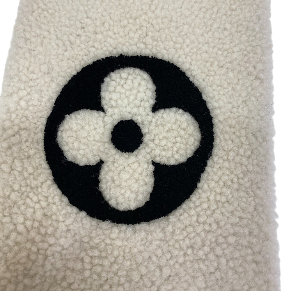 Louis Vuitton Scarf M77054 Monogram Shearing White Echarpe Shirring Women(Unisex)