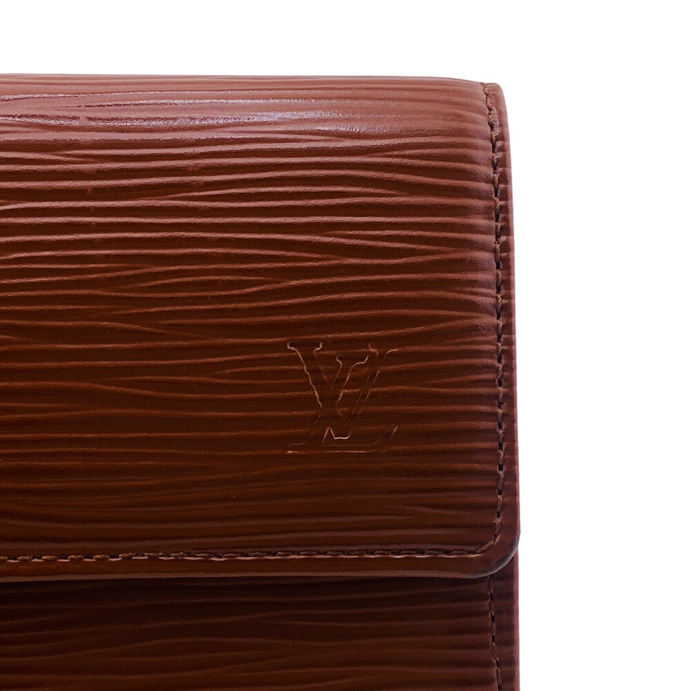 Louis Vuitton Long Wallet Purse M60321 Epi Leather Brown Snap Button Epi Portefeuille Sarah