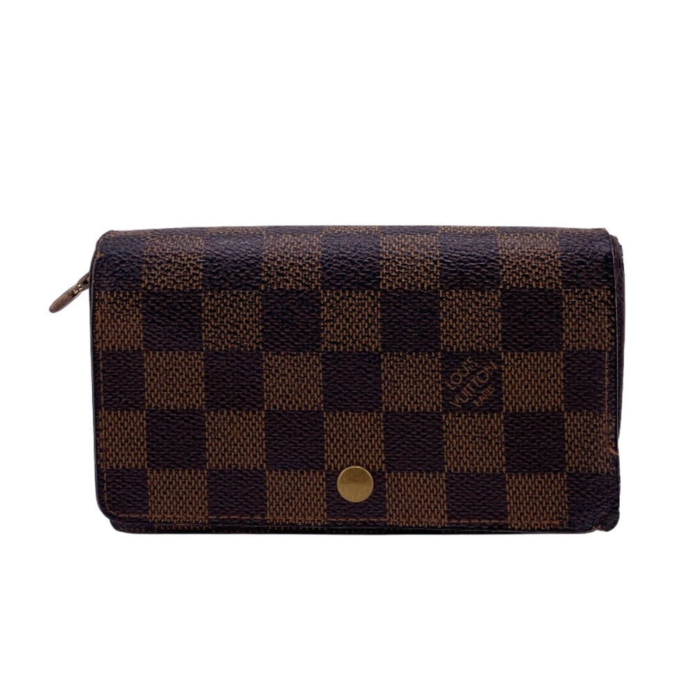 Louis Vuitton Bifold Wallet N61730 Damier Brown Damier Porto Monnet Bie Tresol Mens