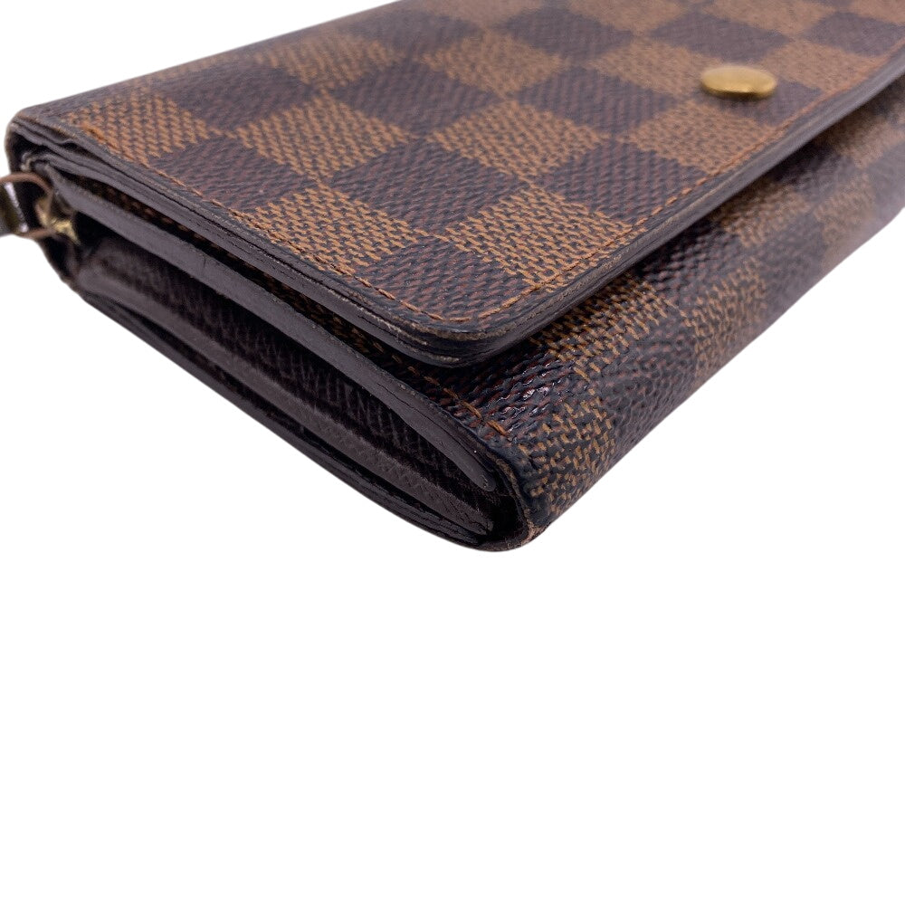 Louis Vuitton Bifold Wallet N61730 Damier Brown Damier Porto Monnet Bie Tresol Mens