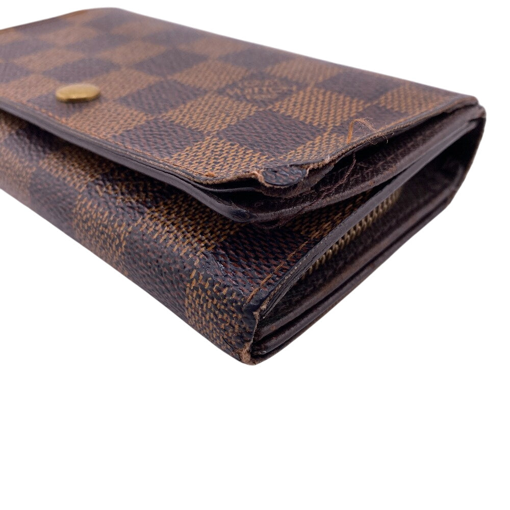 Louis Vuitton Bifold Wallet N61730 Damier Brown Damier Porto Monnet Bie Tresol Mens