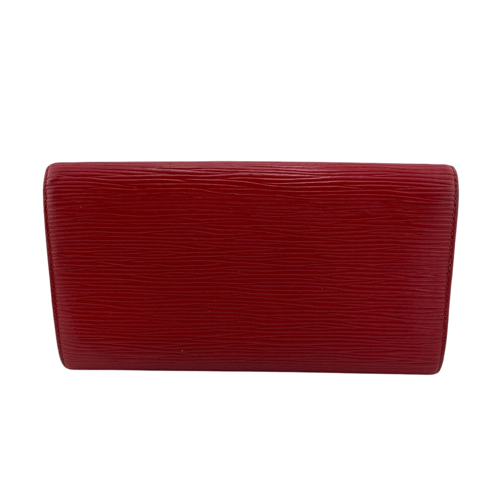 Louis Vuitton Long Wallet Purse M63577 Epi Leather Red Epi Leather Porto Monnet Women