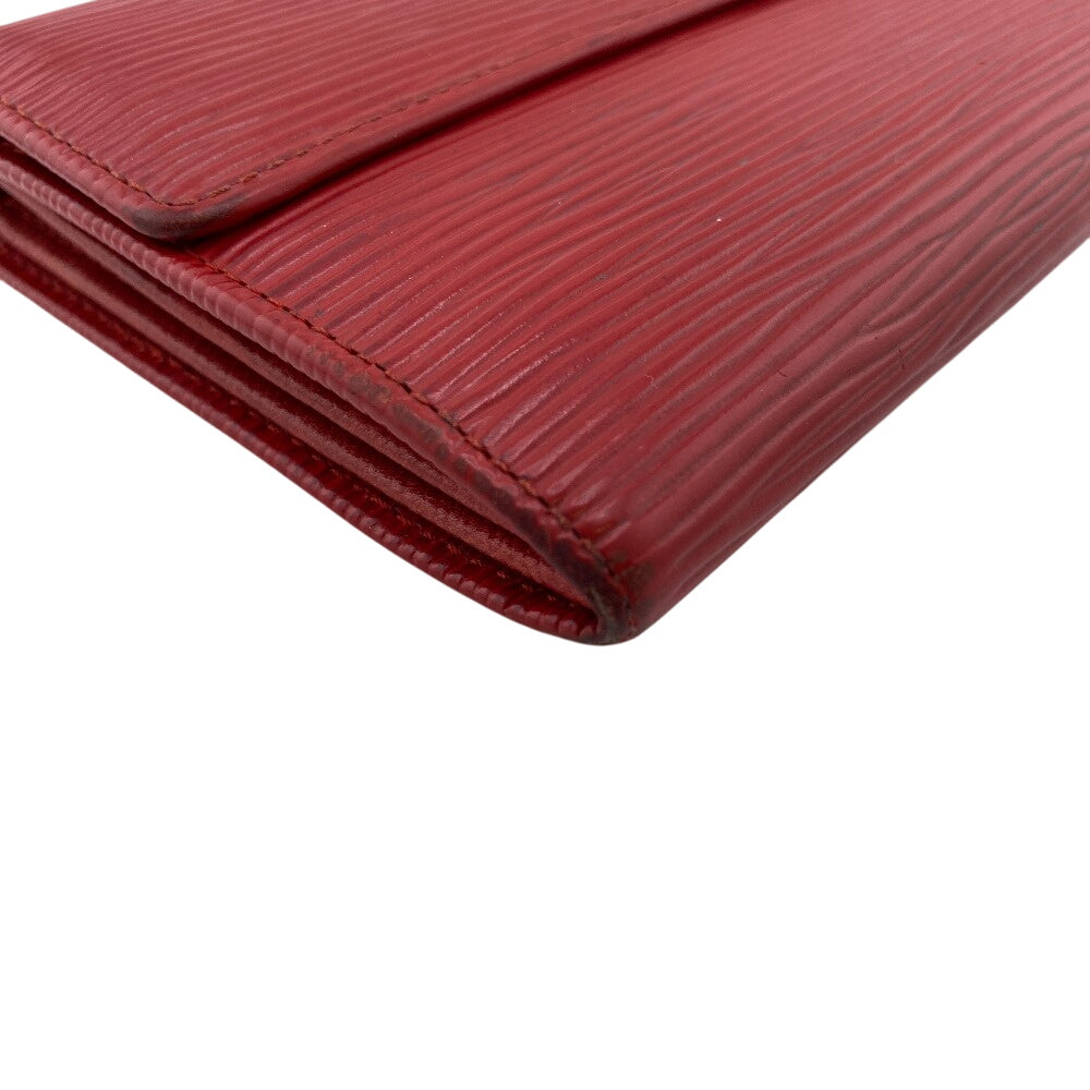 Louis Vuitton Long Wallet Purse M63577 Epi Leather Red Epi Leather Porto Monnet Women