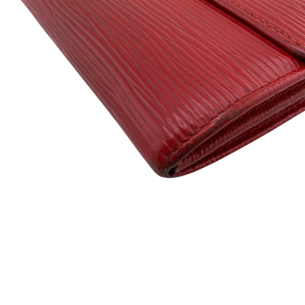 Louis Vuitton Long Wallet Purse M63577 Epi Leather Red Epi Leather Porto Monnet Women