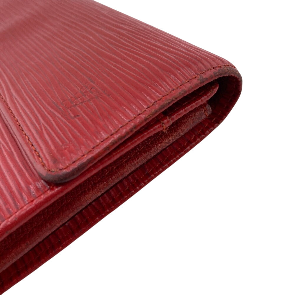 Louis Vuitton Long Wallet Purse M63577 Epi Leather Red Epi Leather Porto Monnet Women