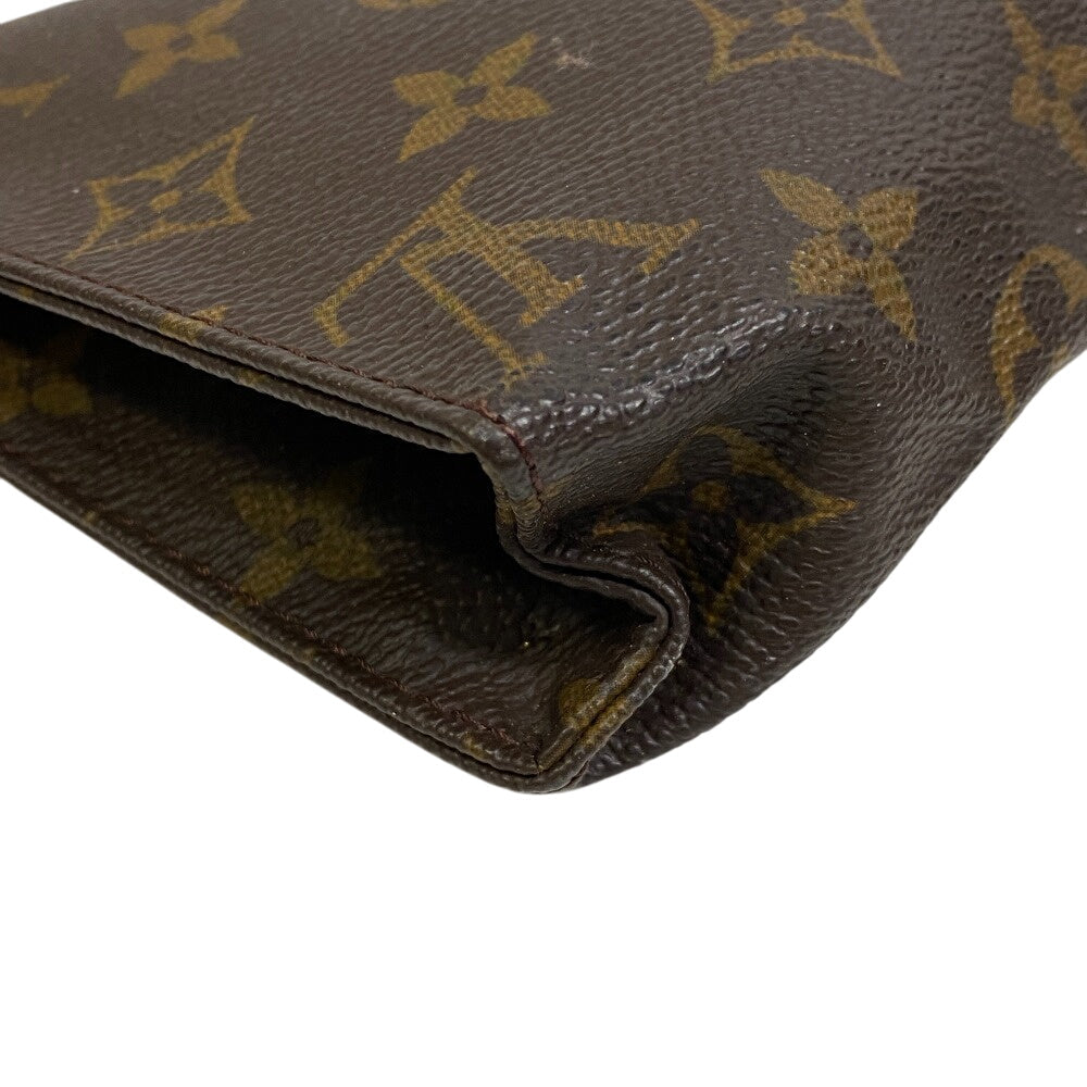 Louis Vuitton Pouch M47544 Leather Brown Monogram Posh Toilette Women