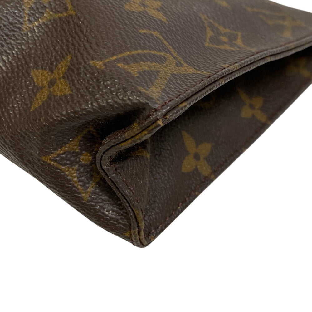 Louis Vuitton Pouch M47544 Leather Brown Monogram Posh Toilette Women