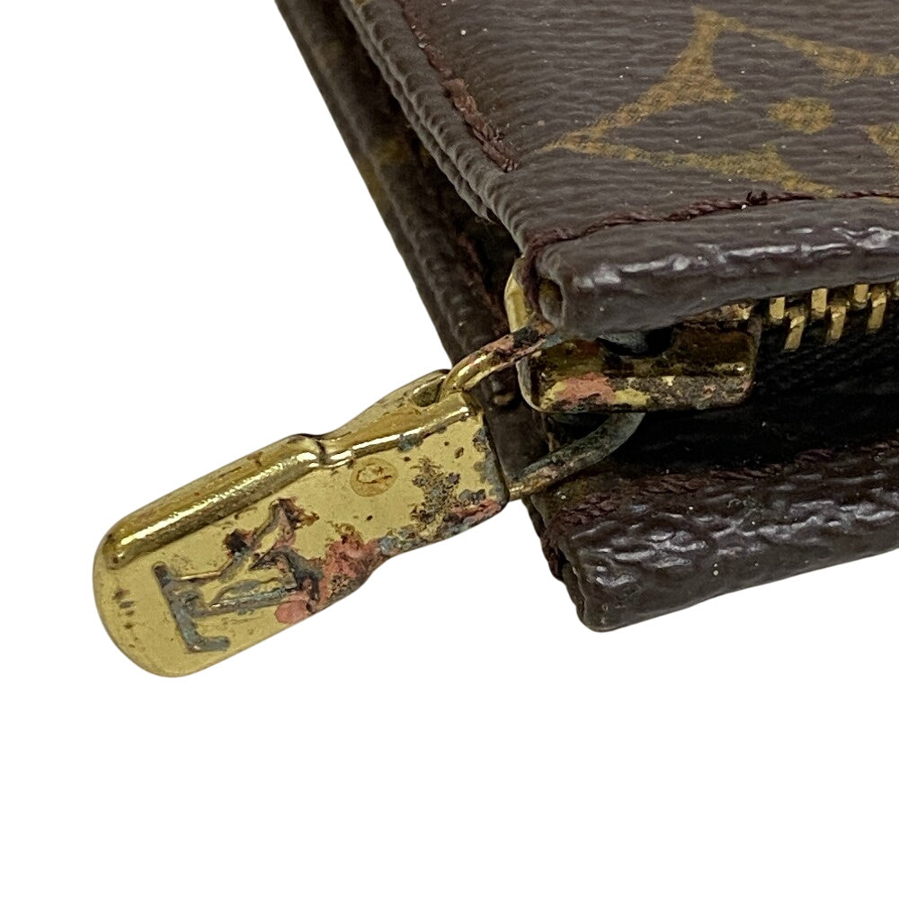 Louis Vuitton Pouch M47544 Leather Brown Monogram Posh Toilette Women