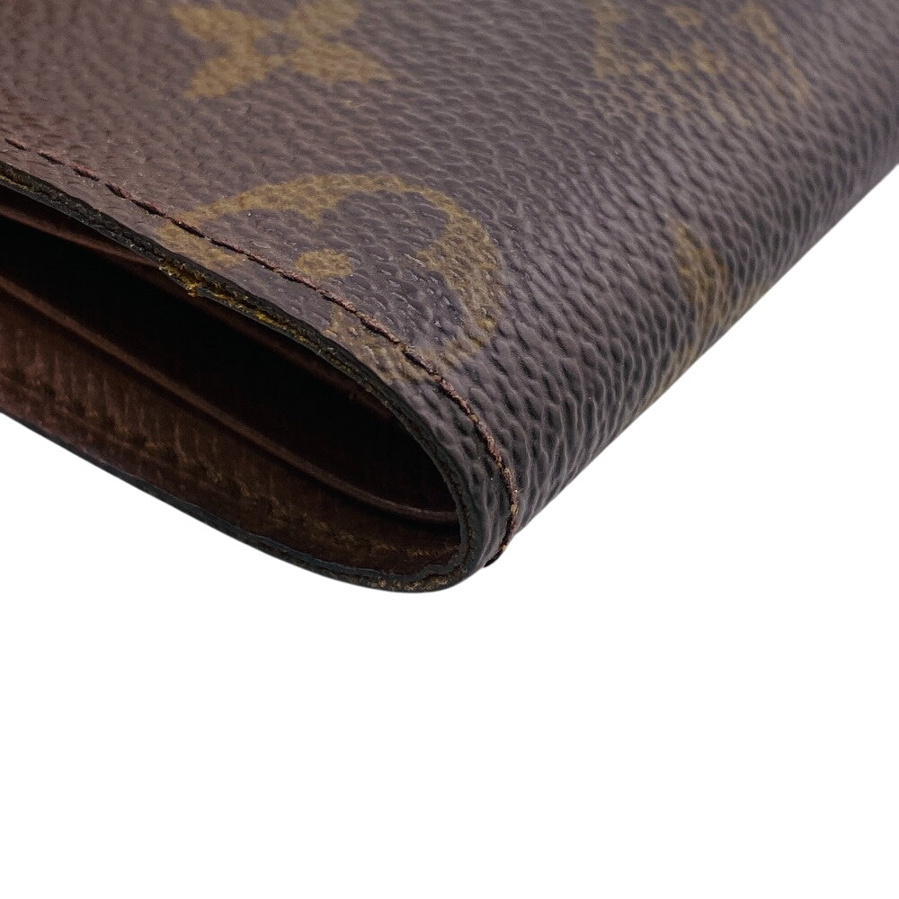 Louis Vuitton Bill Compartment M60895 Leather Brown Bifold Wallet Monogram Portefeuille Multripru