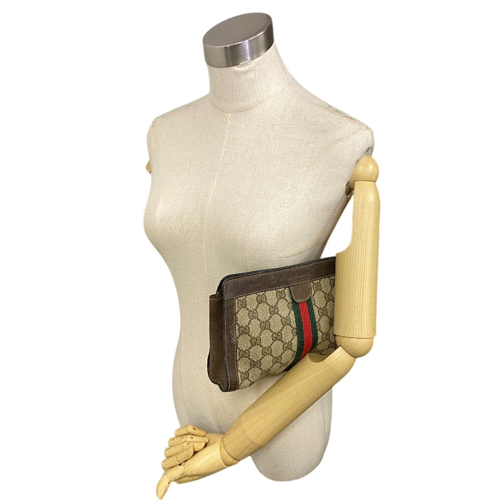 Gucci Business Bag Gg Canvas Brown Old Gucci Sherry Mens
