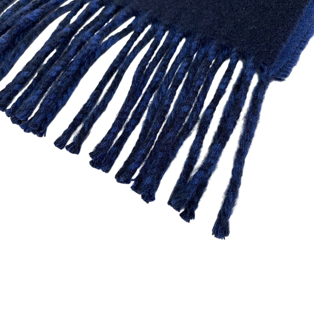 Hermes Scarf Cashmere Navy Recto Verso