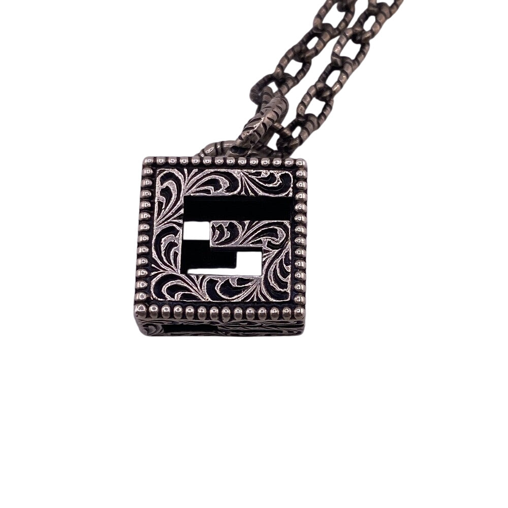 Gucci Necklace Silver925 Silver 925 25.4G Square G Women