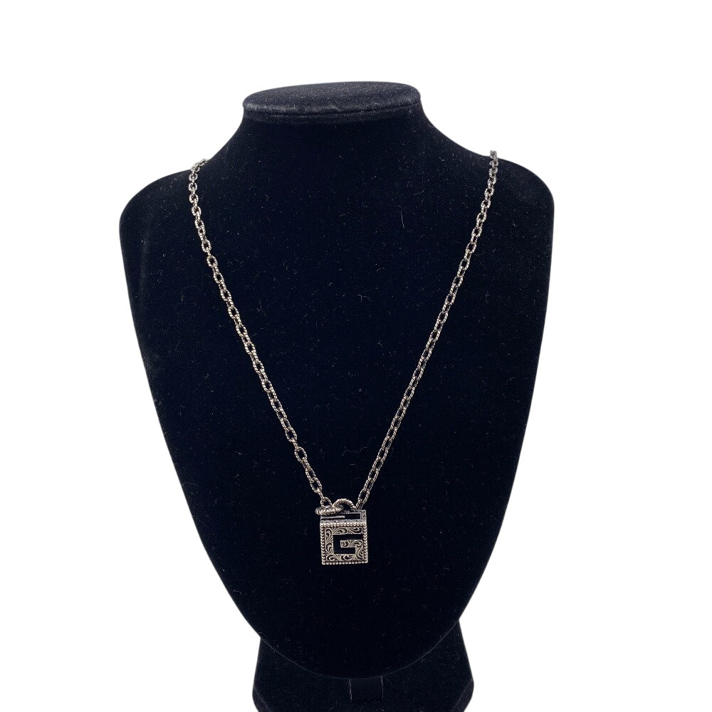 Gucci Necklace Silver925 Silver 925 25.4G Square G Women