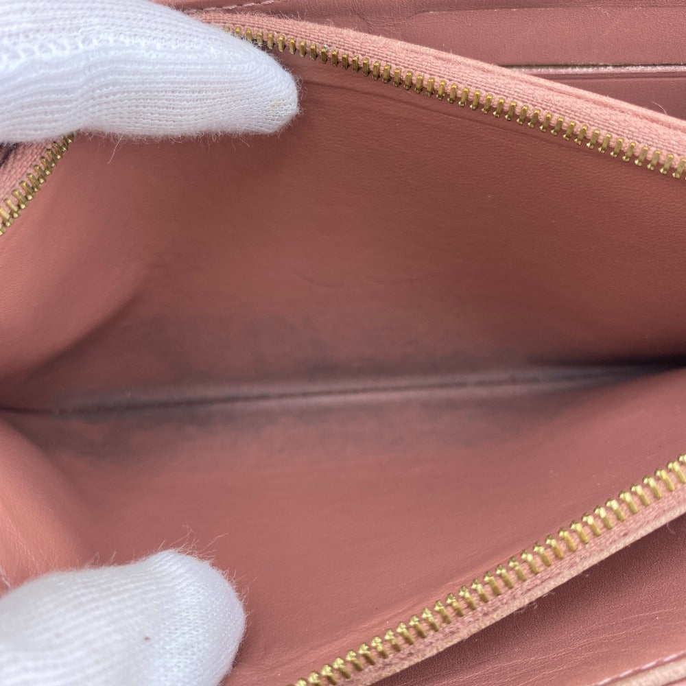 Louis Vuitton Long Wallet Purse M90020 Vernis, Leather Pink Zippy Wallet Ikat Flower Rose Velur