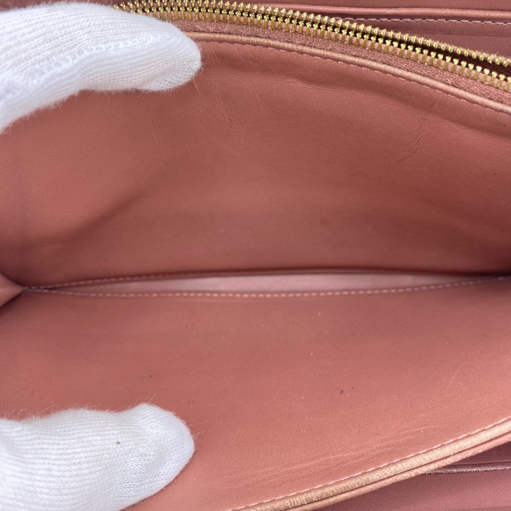 Louis Vuitton Long Wallet Purse M90020 Vernis, Leather Pink Zippy Wallet Ikat Flower Rose Velur