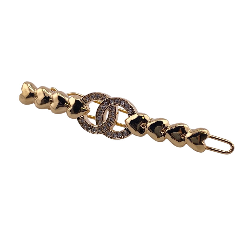 Chanel Valletta Gold Plated Gold Coco Mark Heart Women
