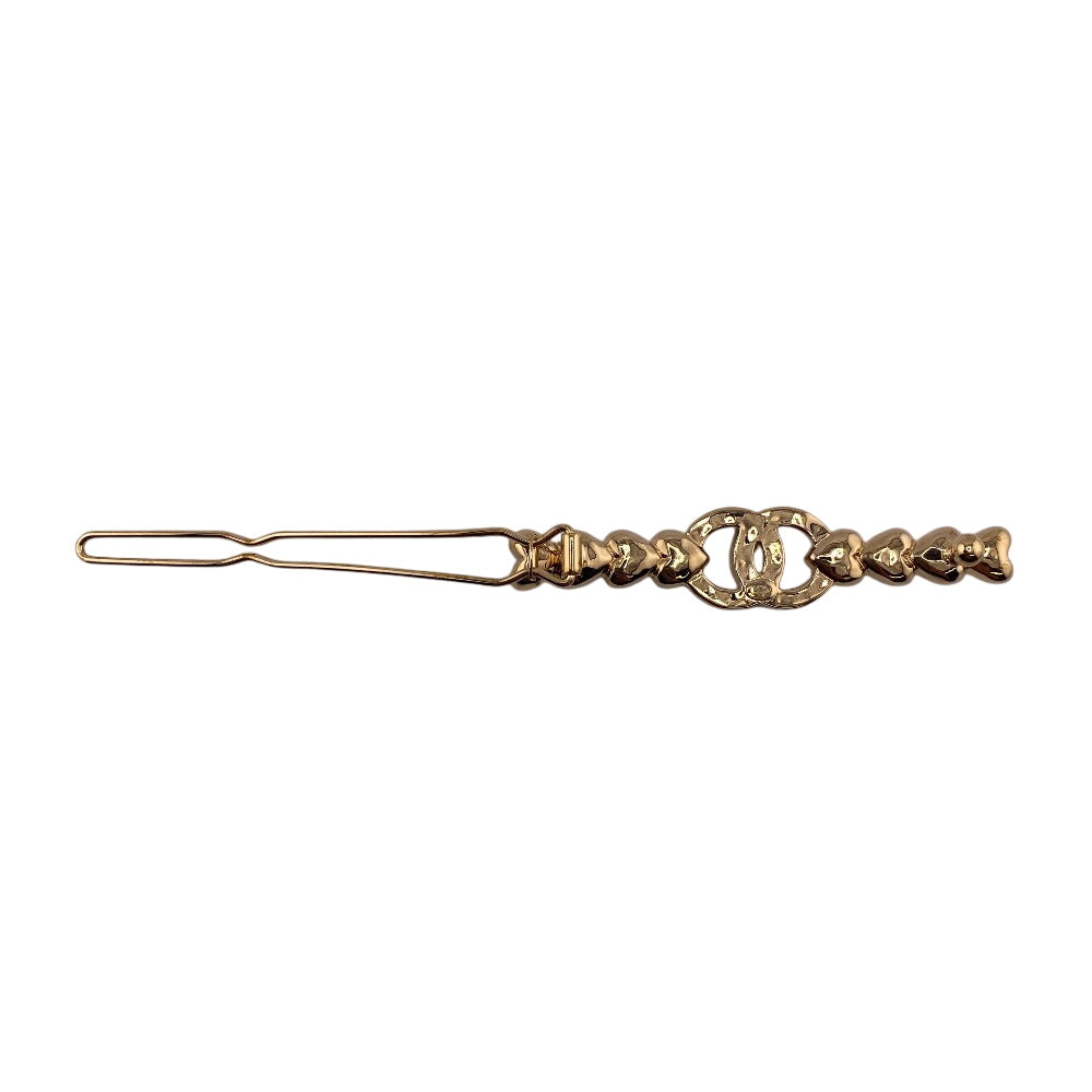Chanel Valletta Gold Plated Gold Coco Mark Heart Women