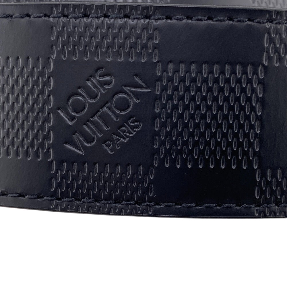 Louis Vuitton Belt M9674 Leather Black Damier Infini Santur Boston Mens 90/36