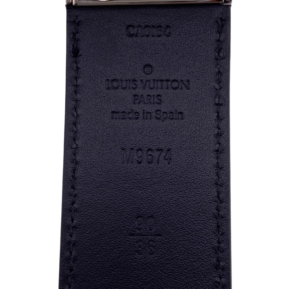 Louis Vuitton Belt M9674 Leather Black Damier Infini Santur Boston Mens 90/36