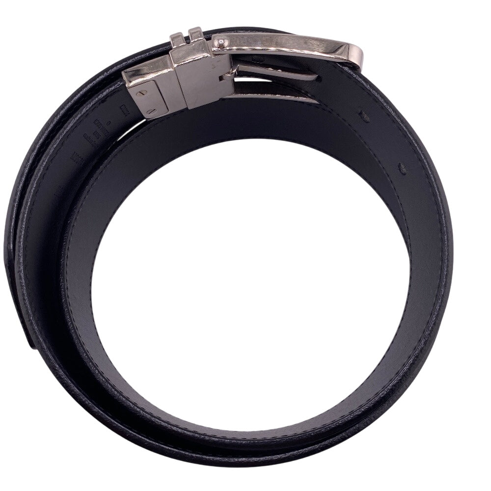 Louis Vuitton Belt M9674 Leather Black Damier Infini Santur Boston Mens 90/36