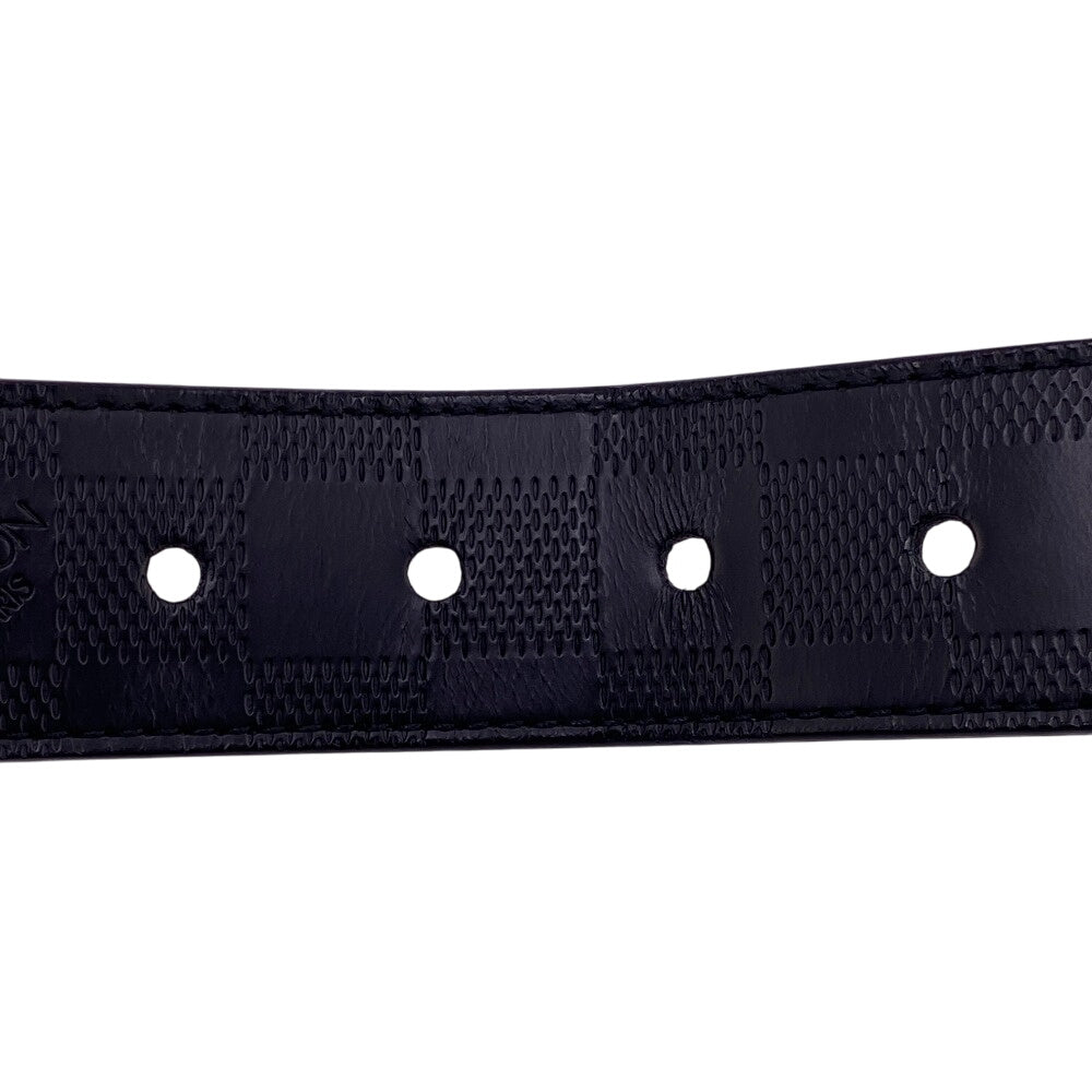 Louis Vuitton Belt M9674 Leather Black Damier Infini Santur Boston Mens 90/36