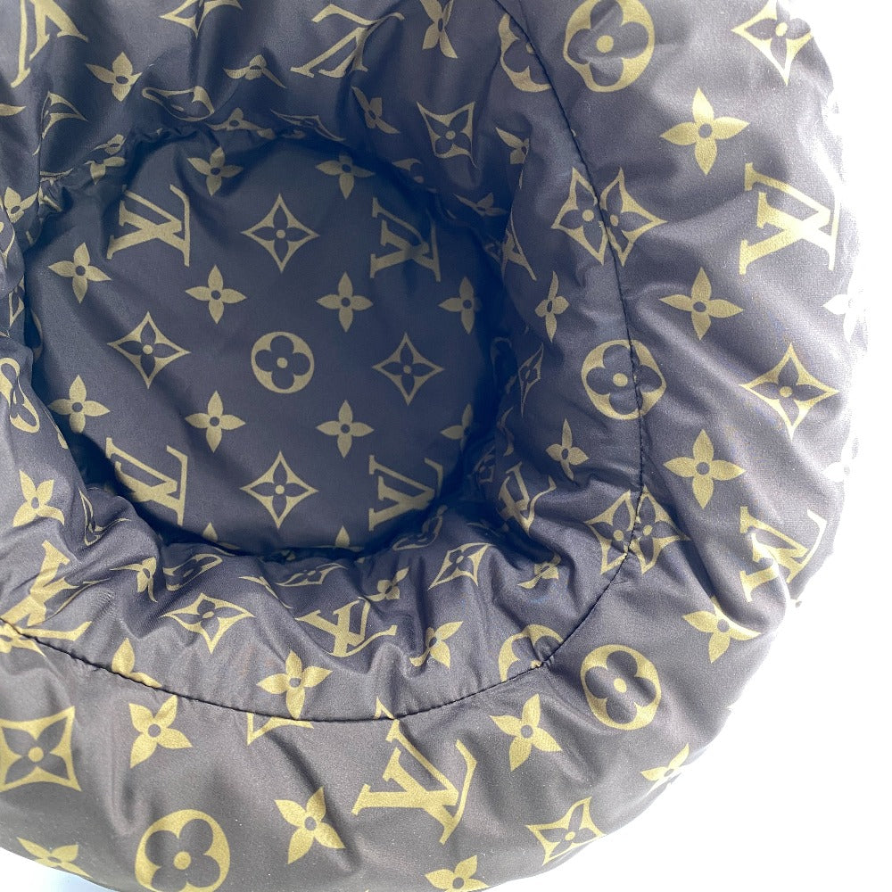Louis Vuitton Hat M77024 Nylon, Leather Black Monogram Hat Bob Pillow Bucket Hat S