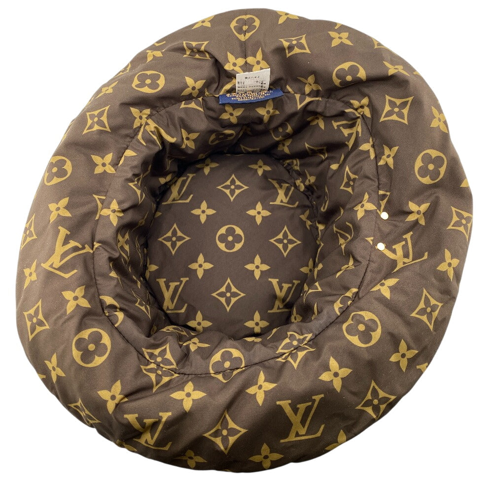 Louis Vuitton Hat M77024 Nylon, Leather Black Monogram Hat Bob Pillow Bucket Hat S