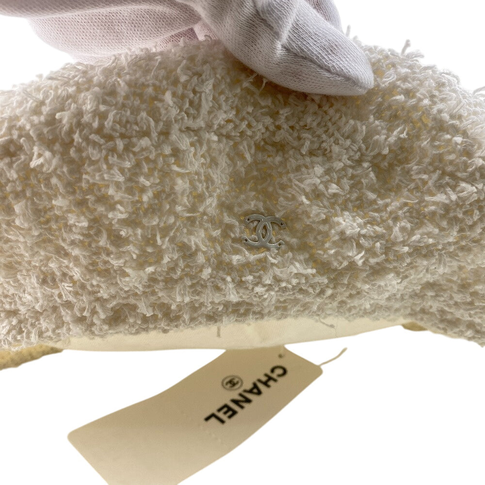 Chanel Beret Cotton White Coco Mark M