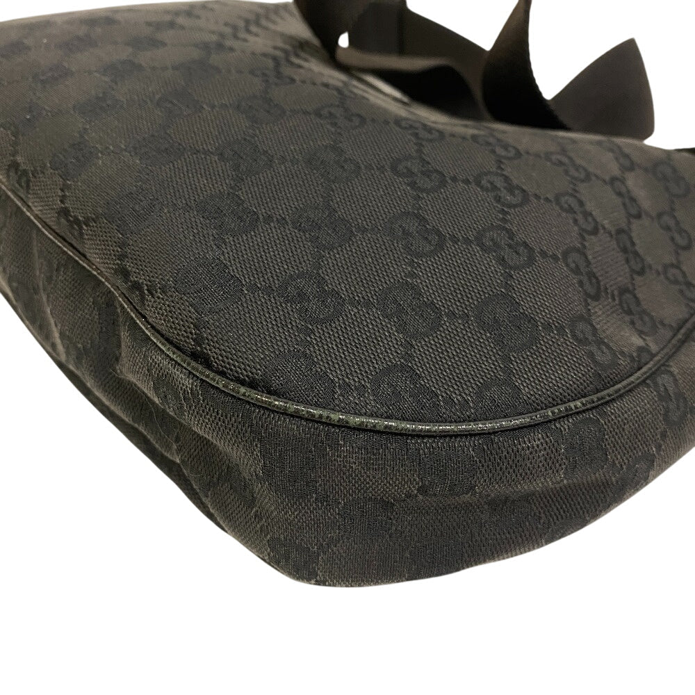 Gucci Shoulder Bag 122790 Canvas Black Gg Canvas Women