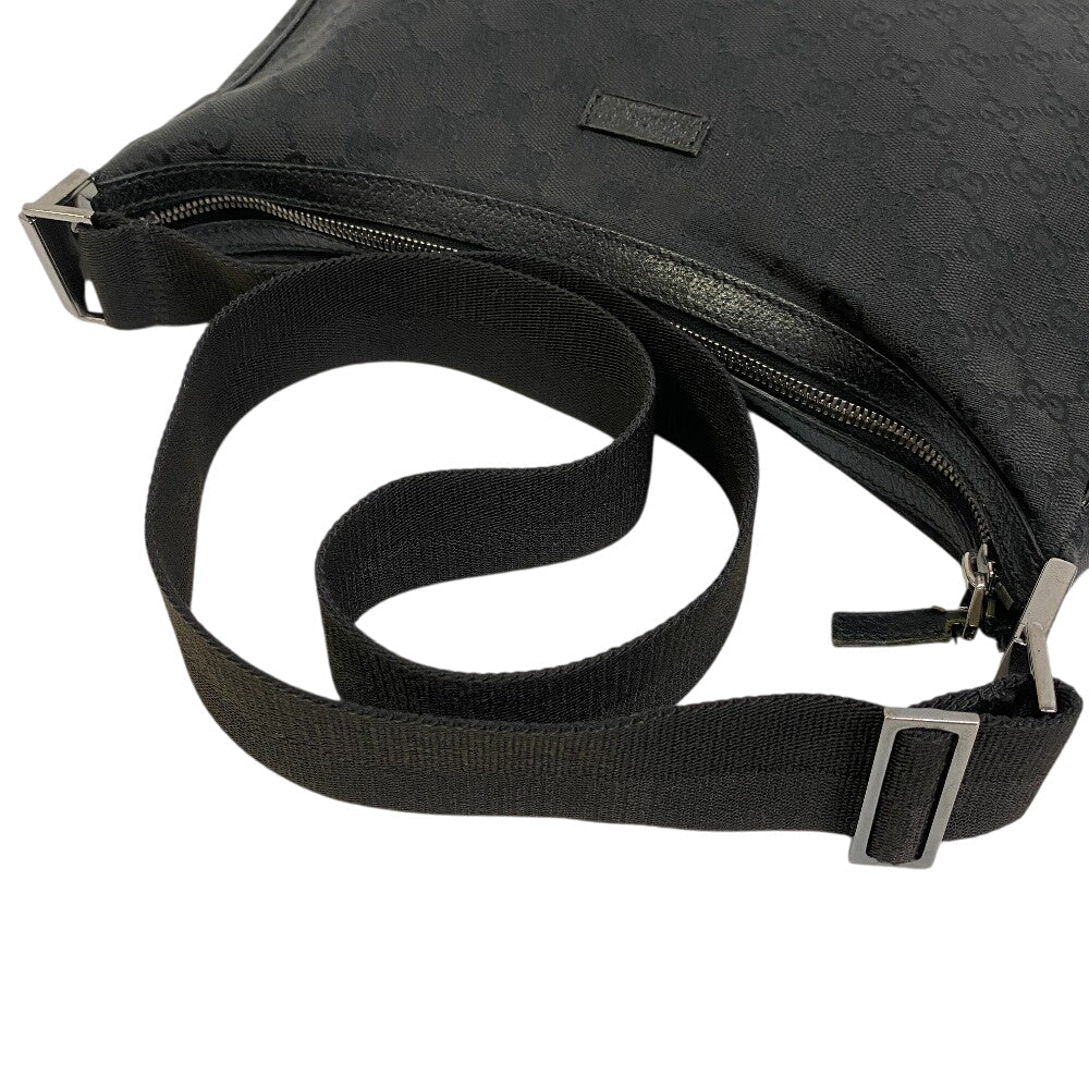 Gucci Shoulder Bag 122790 Canvas Black Gg Canvas Women