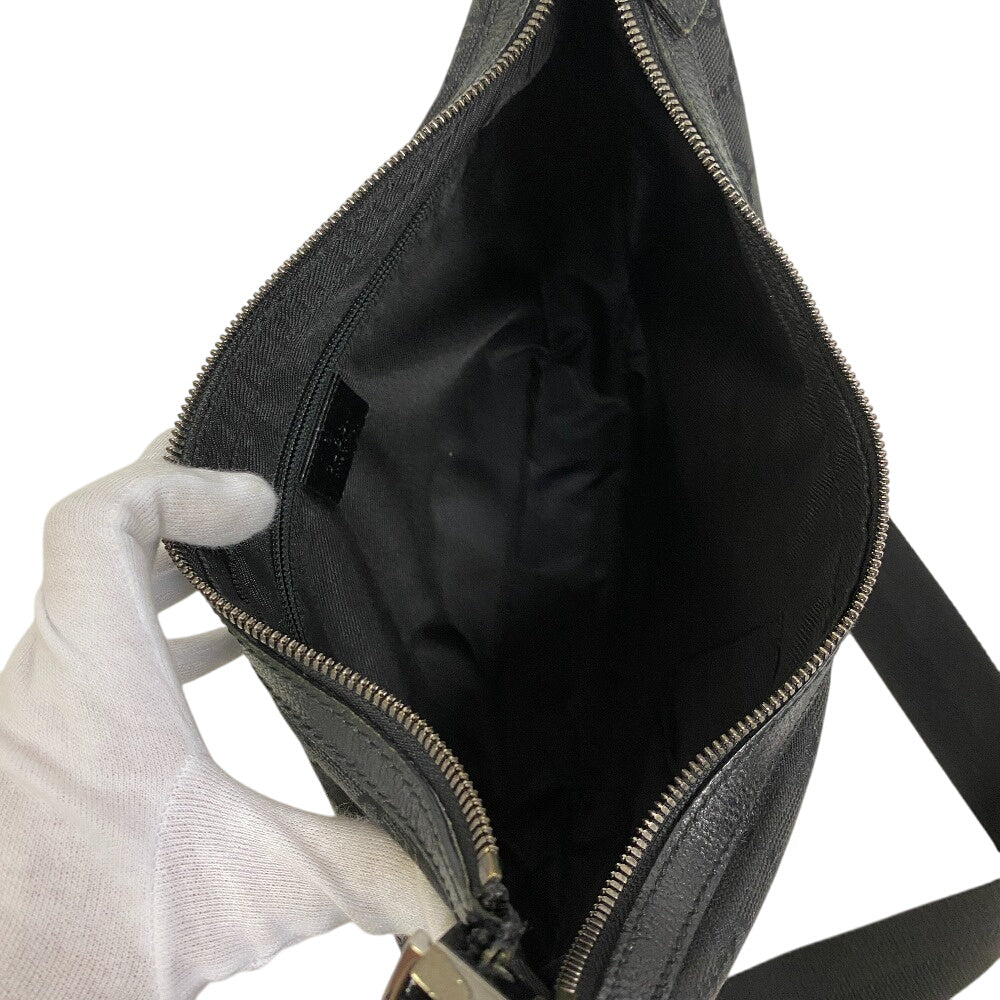 Gucci Shoulder Bag 122790 Canvas Black Gg Canvas Women