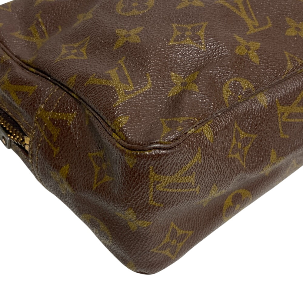 Louis Vuitton Pouch M47522 Leather Brown Travel Pouch Monogram Truth Cracking T Mens