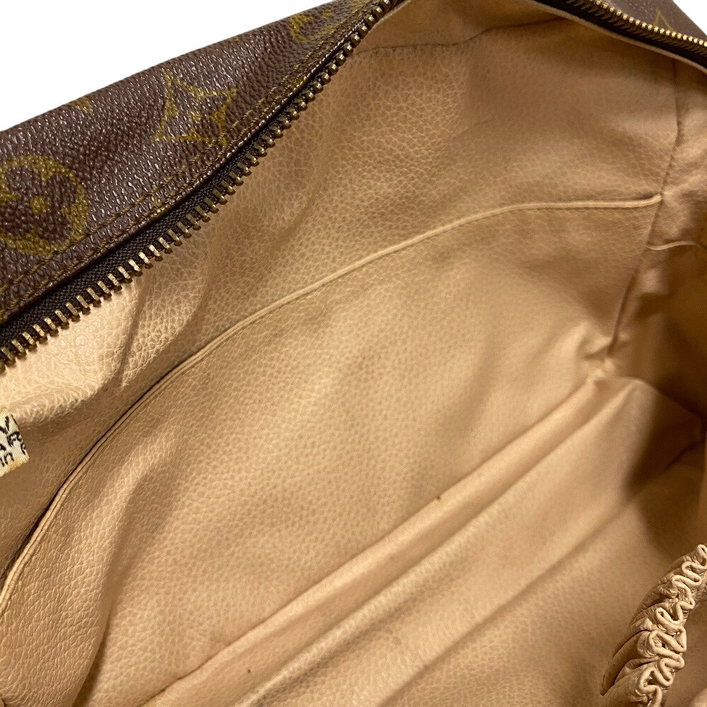 Louis Vuitton Pouch M47522 Leather Brown Travel Pouch Monogram Truth Cracking T Mens