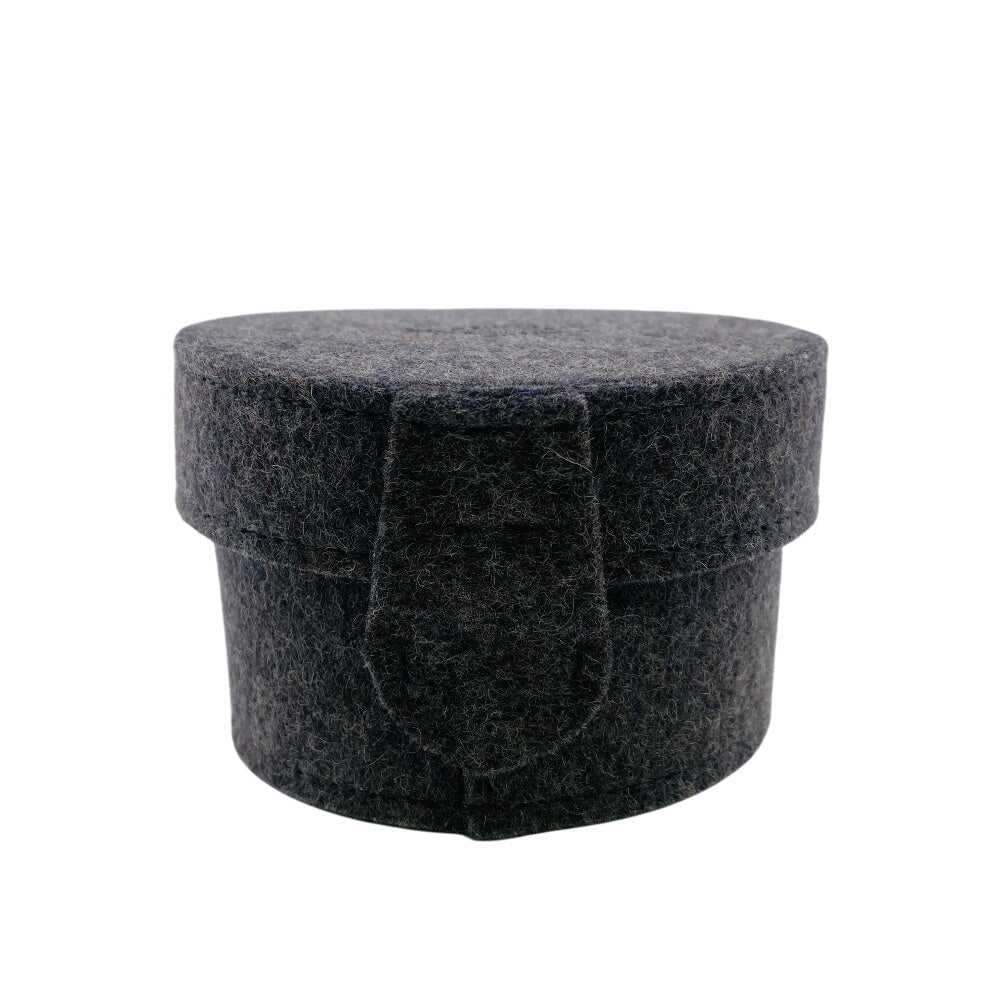 Hermes Pouch Felt Gray Accessory Case Sugar Box Women(Unisex)