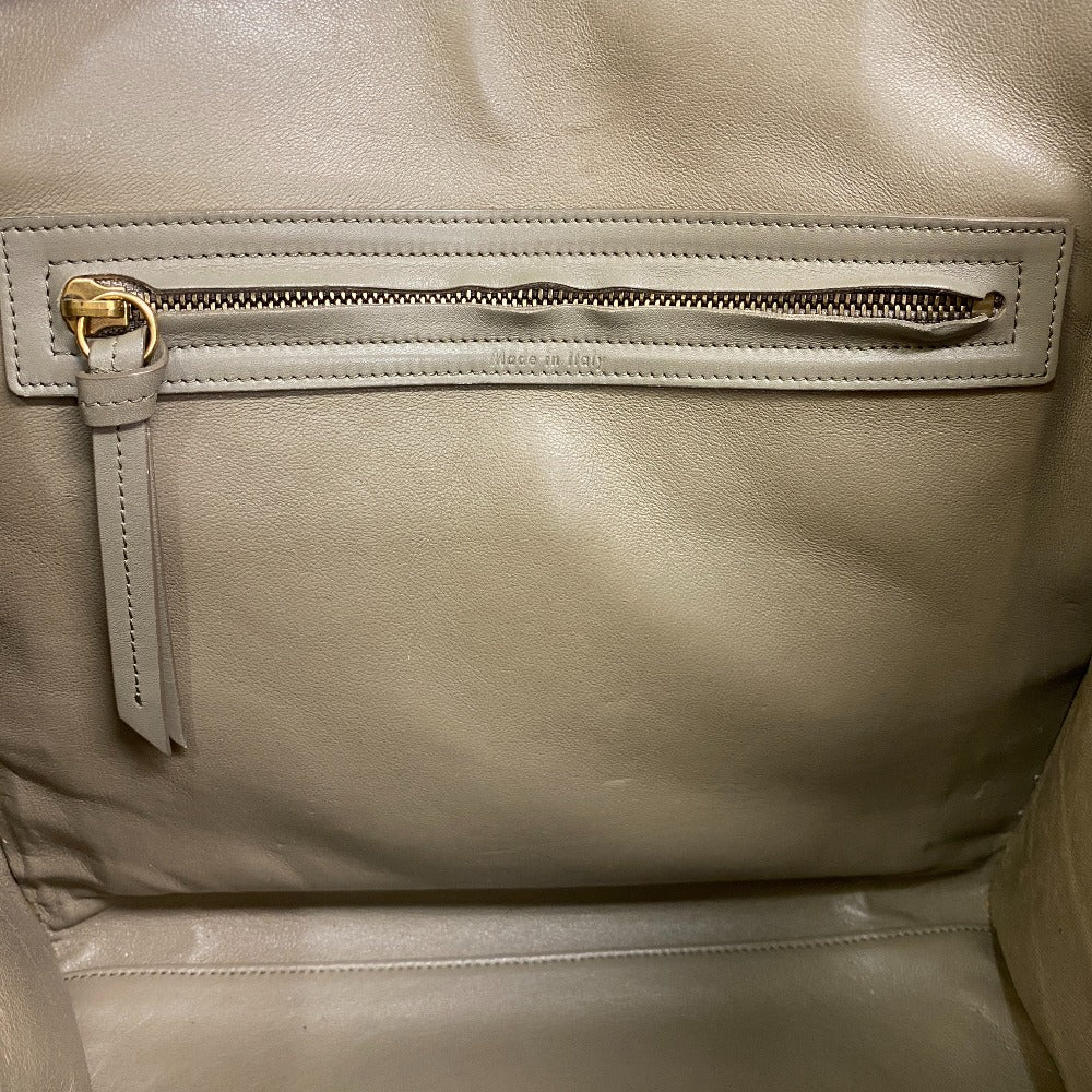 Celine Handbag Leather Beige Croco Embossed Luggage Phantom
