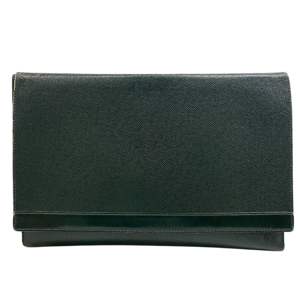 Louis Vuitton Clutch Bag M30204 Leather Green Business Bag Briefcase Business Bag Taiga Volga Mens